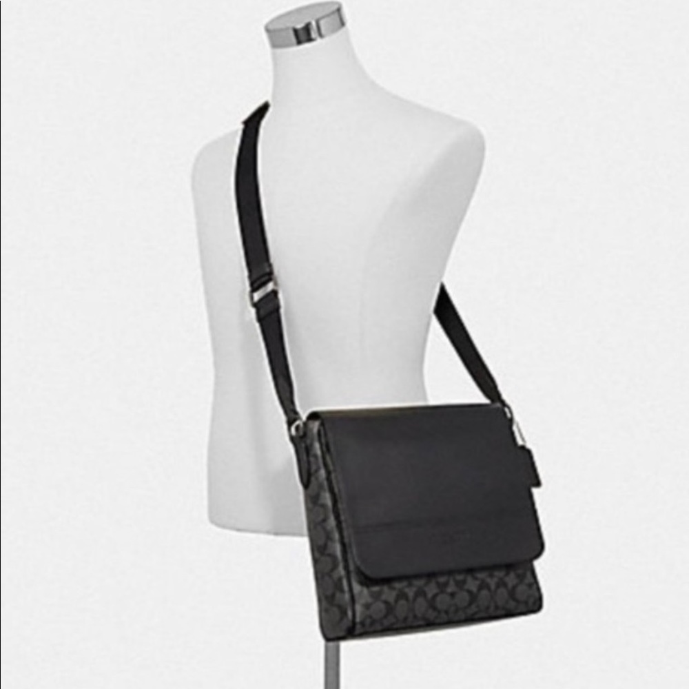 Coach Houston Map Bag In Signature Canvas